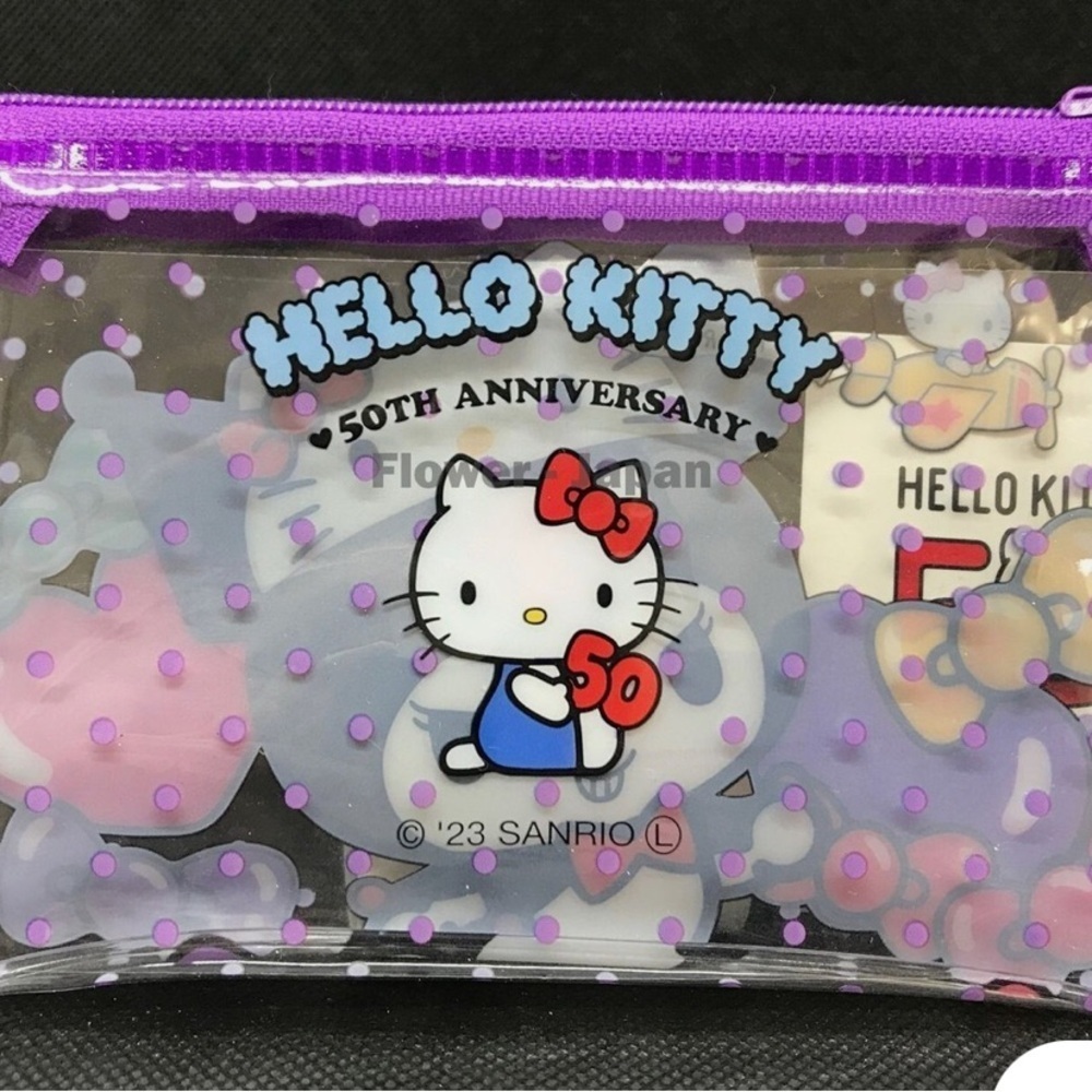 Hello Kitty 50th Anniversary Kuromi Purple and Pink Accessory Bag - Picture 2 of 2